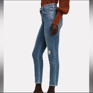 Agolde Nico High Rise Slim Shoreline Distressed Women’s Jeans